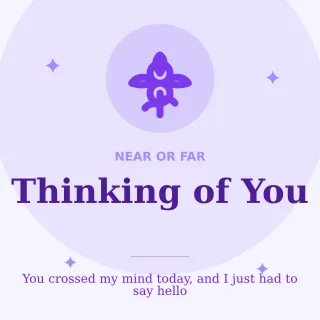 Thinking of You — editable white personal template, instagram post