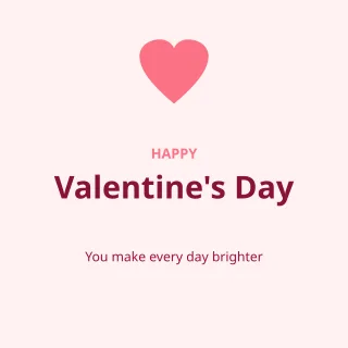 Valentine's Day — editable white personal template, instagram post