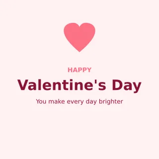 Valentine's Day — editable white personal template, instagram post