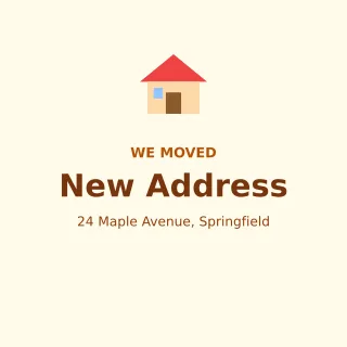We Moved — editable white personal template, instagram post