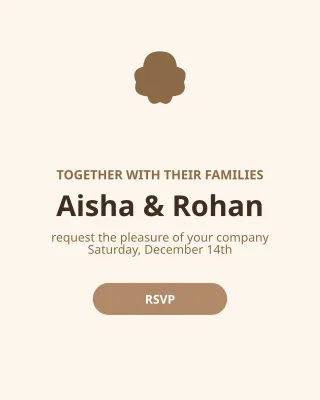 Wedding Invite — editable white personal template, instagram portrait