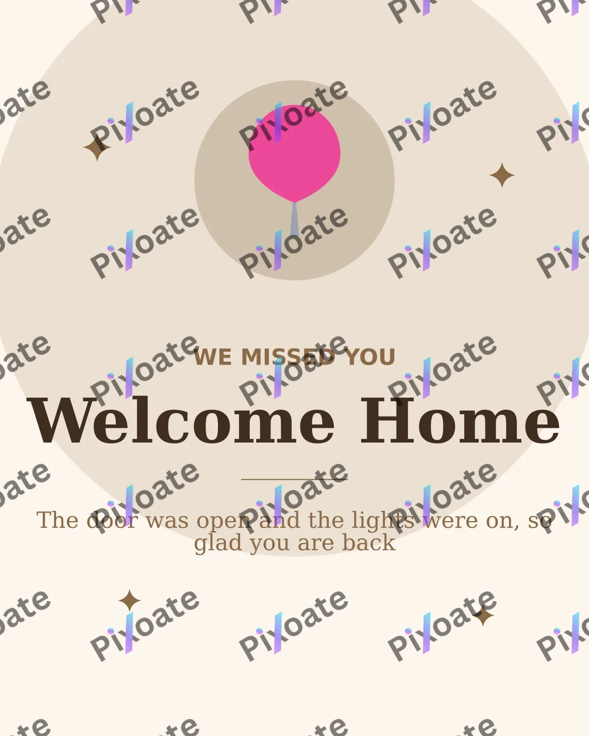 Welcome Home Welcome Home — editable white personal template, instagram portrait