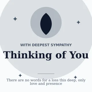 With Sympathy — editable white personal template, instagram post