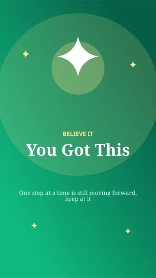 You Got This — editable green personal template, story / reel