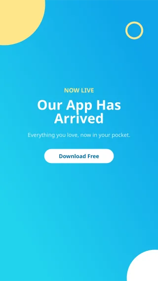 App Launch — editable blue product template, story / reel