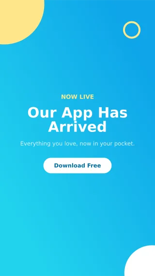 App Launch — editable blue product template, story / reel
