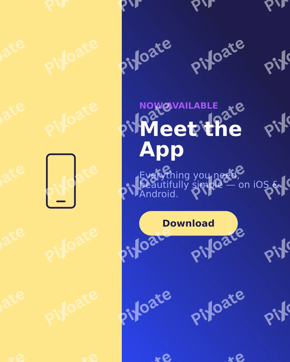 App Launch App Launch — editable blue product template, instagram portrait