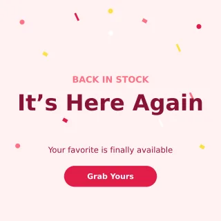 Back in Stock — editable white product template, instagram post
