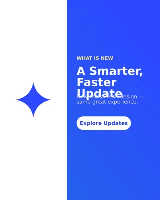 Feature Update — editable blue product template, instagram portrait