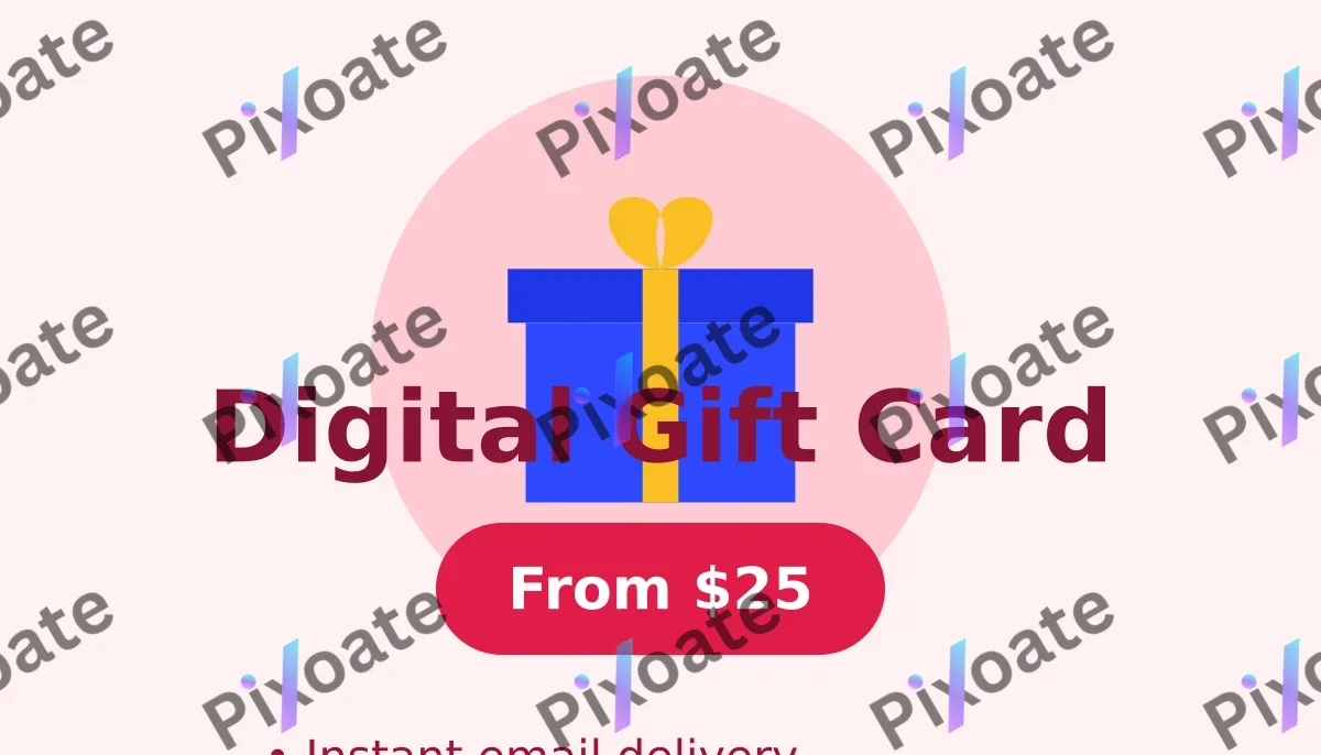 Gift Card — editable white product template, business card