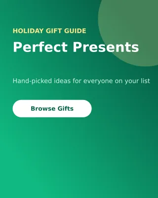 Gift Guide — editable green product template, instagram portrait