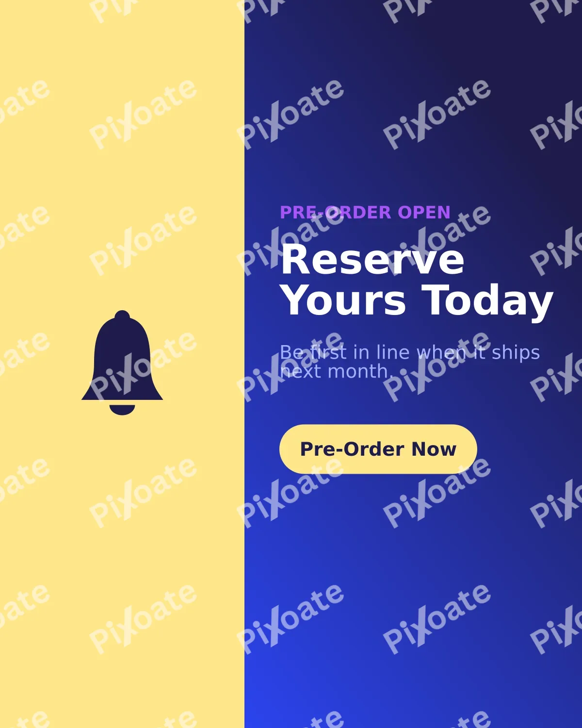 Pre-Order Now Pre-Order Now — editable blue product template, instagram portrait