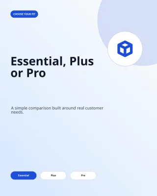 Product Comparison — Clear Blue — editable white product template, instagram portrait