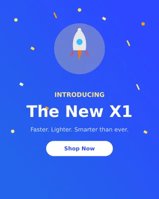 Product Launch — editable blue product template, instagram portrait