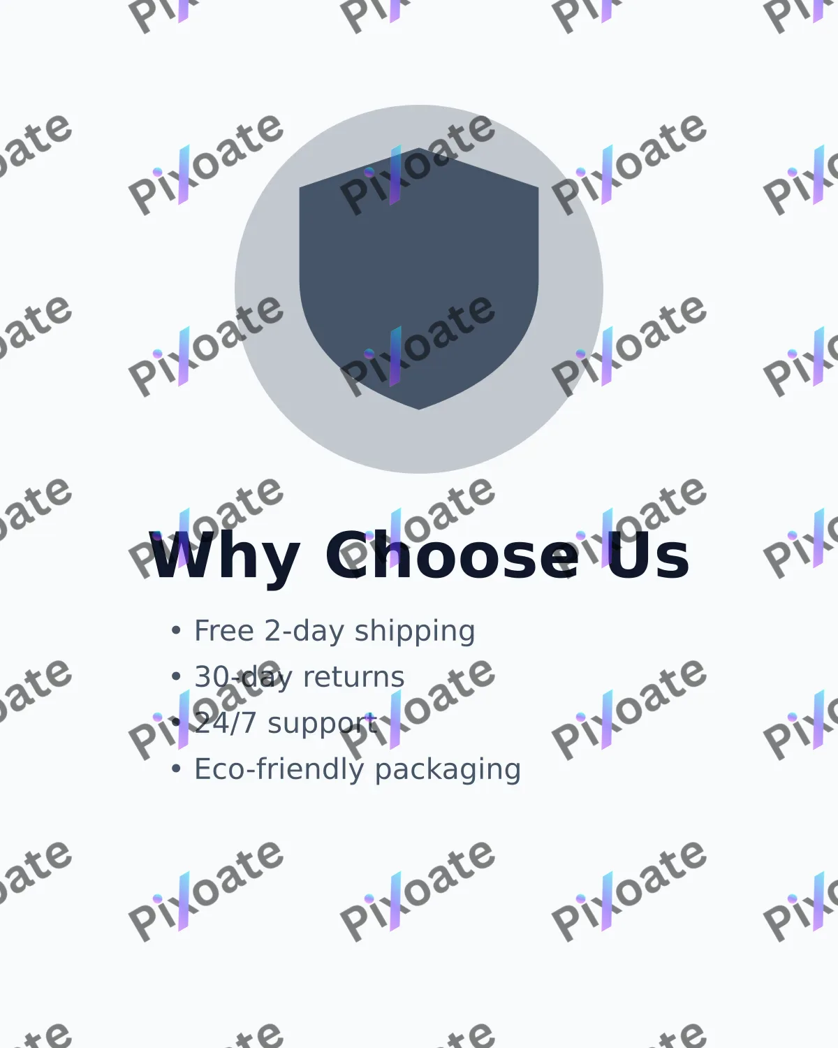 Why Choose Us Why Choose Us — editable white product template, instagram portrait