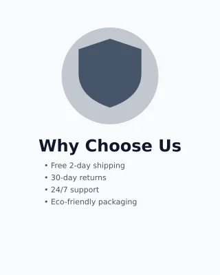 Why Choose Us — editable white product template, instagram portrait