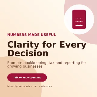 Aurora Accounting Service Social Post — editable white professional services template, instagram post