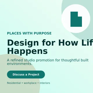 Aurora Architecture Studio Social Post — editable white professional services template, instagram post