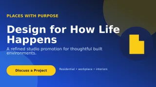 Aurora Architecture Studio Wide Ad — editable blue professional services template, youtube thumbnail