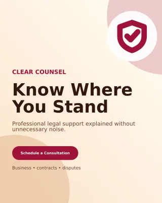 Aurora Legal Practice Poster — editable white professional services template, instagram portrait