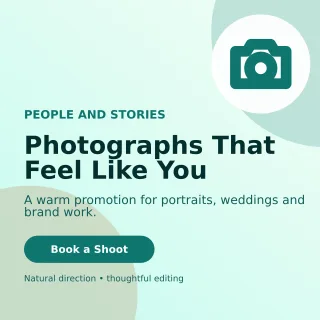 Aurora Photography Service Social Post — editable white professional services template, instagram post