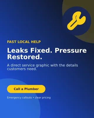 Aurora Plumbing Service Poster — editable blue professional services template, instagram portrait
