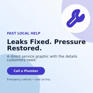 Aurora Plumbing Service Social Post — editable white professional services template, instagram post