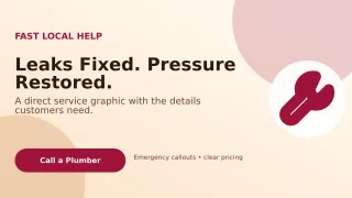 Aurora Plumbing Service Wide Ad — editable white professional services template, youtube thumbnail