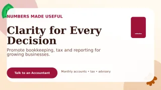 Botanical Accounting Service Wide Ad — editable white professional services template, youtube thumbnail