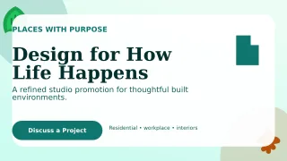 Botanical Architecture Studio Wide Ad — editable white professional services template, youtube thumbnail