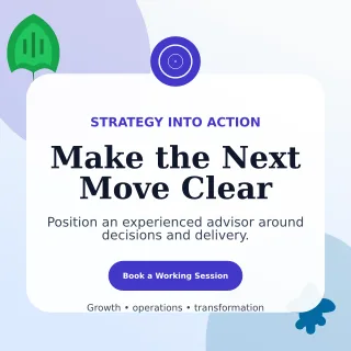 Botanical Business Consultant Social Post — editable white professional services template, instagram post