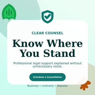 Botanical Legal Practice Social Post — editable white professional services template, instagram post