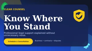 Botanical Legal Practice Wide Ad — editable blue professional services template, youtube thumbnail
