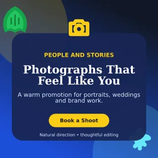 Botanical Photography Service Social Post — editable blue professional services template, instagram post