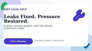 Botanical Plumbing Service Wide Ad — editable white professional services template, youtube thumbnail