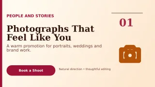 Editorial Photography Service Wide Ad — editable white professional services template, youtube thumbnail