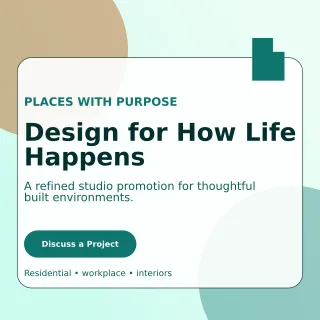 Glass Architecture Studio Social Post — editable white professional services template, instagram post