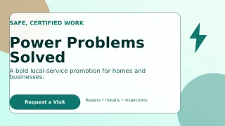 Glass Electrician Service Wide Ad — editable white professional services template, youtube thumbnail