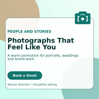 Glass Photography Service Social Post — editable white professional services template, instagram post
