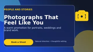 Glass Photography Service Wide Ad — editable blue professional services template, youtube thumbnail