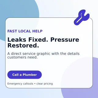 Glass Plumbing Service Social Post — editable white professional services template, instagram post
