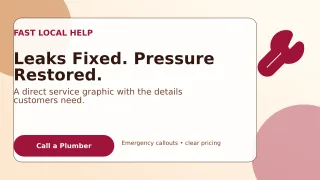 Glass Plumbing Service Wide Ad — editable white professional services template, youtube thumbnail