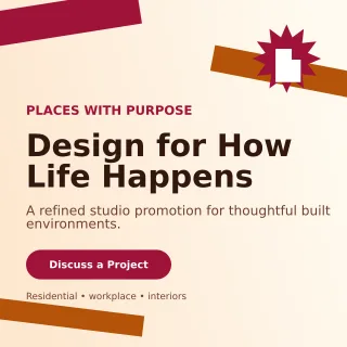 Kinetic Architecture Studio Social Post — editable white professional services template, instagram post