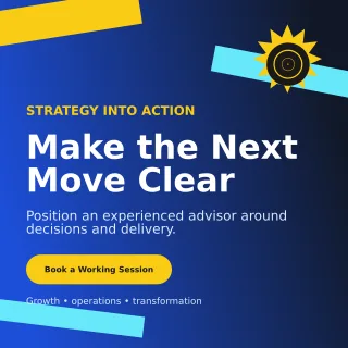 Kinetic Business Consultant Social Post — editable blue professional services template, instagram post