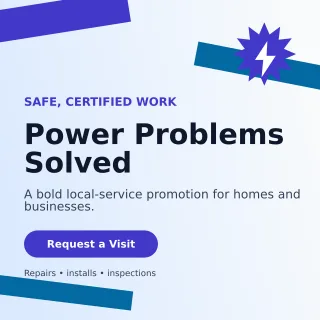 Kinetic Electrician Service Social Post — editable white professional services template, instagram post
