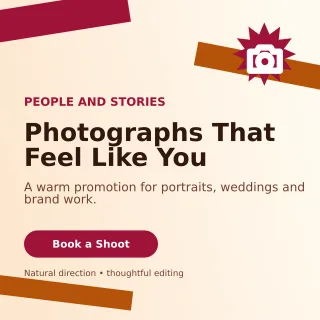 Kinetic Photography Service Social Post — editable white professional services template, instagram post