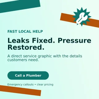 Kinetic Plumbing Service Social Post — editable white professional services template, instagram post