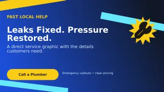 Kinetic Plumbing Service Wide Ad — editable blue professional services template, youtube thumbnail