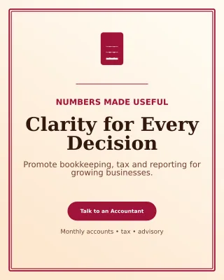 Luxe Accounting Service Poster — editable white professional services template, instagram portrait