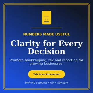 Luxe Accounting Service Social Post — editable blue professional services template, instagram post